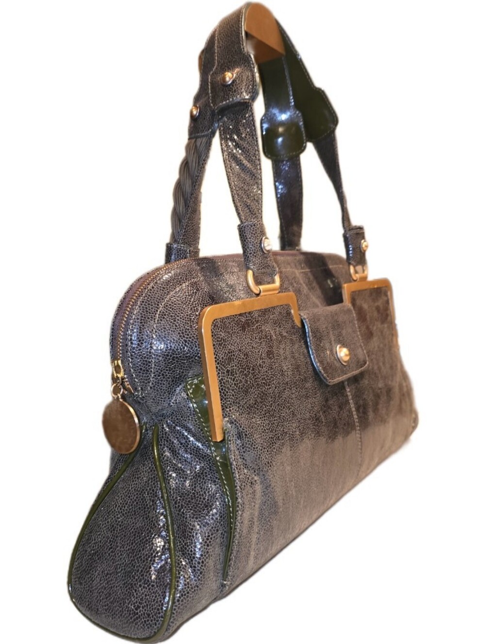 Stella McCartney Falabella Green Cruelty Free Faux Leather Satchel